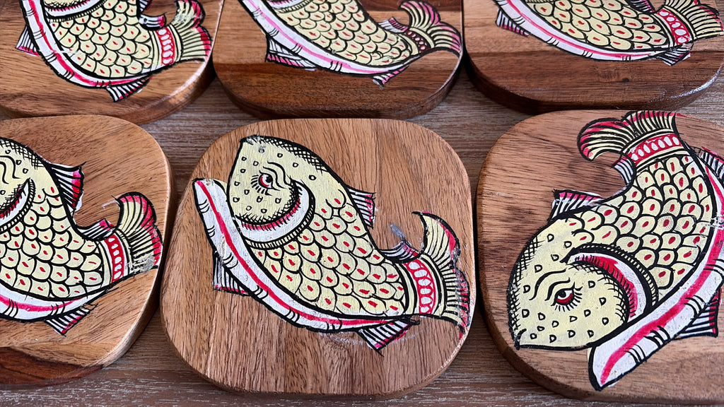 Prosperity Fish Coaster Set (Set of 6)