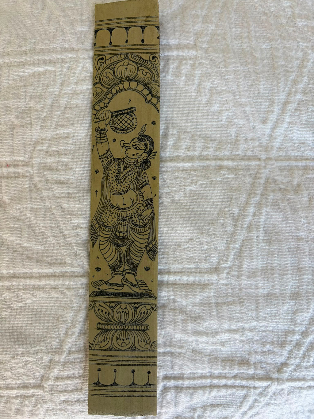 Classical Dancer Bookmark – Rhythm & Tradition – Hand-Drawn Pattachitra on Palm Leaf