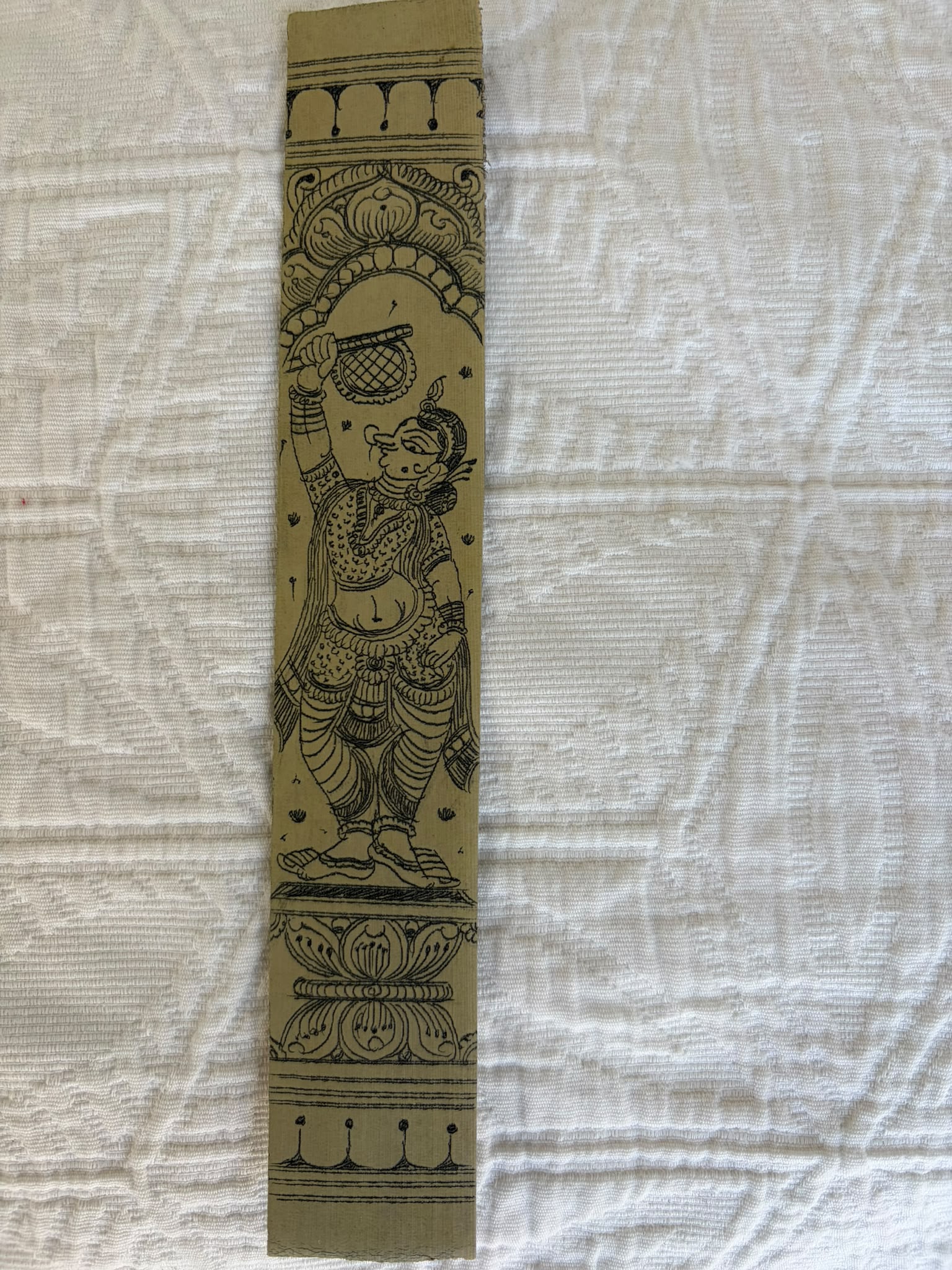 Classical Dancer Bookmark – Rhythm & Tradition – Hand-Drawn Pattachitra on Palm Leaf