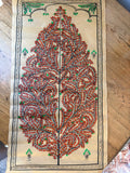 Tree of Life – Autumn Abundance – Hand-Painted Pattachitra Painting on Tussar Silk (20 × 10 in)